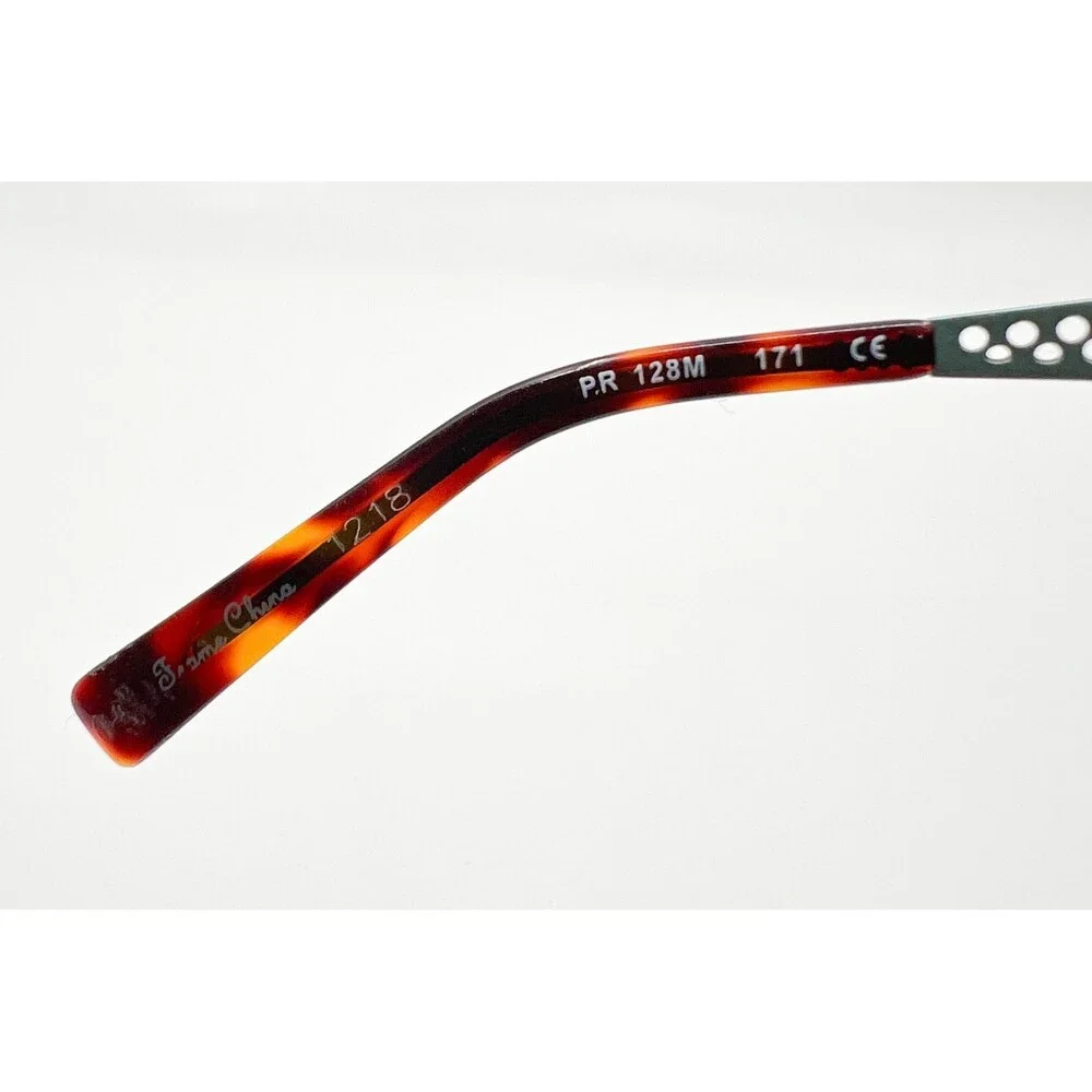 Project Runway Eyeglasses Women Teal Brown PR 128M 171 Rectangle 52-17-135
